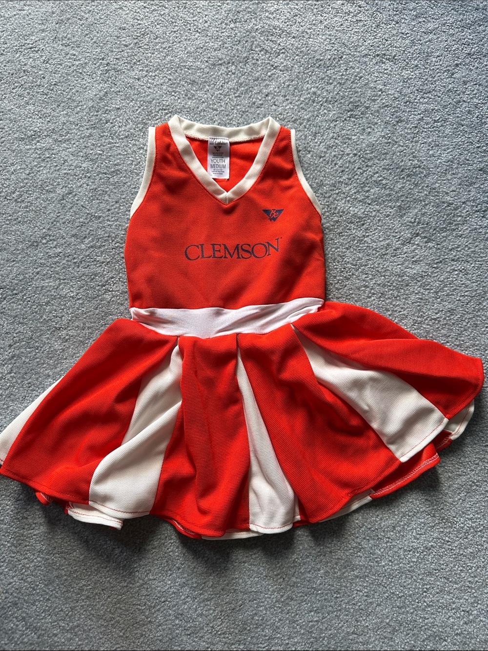 Clemson Tigers Kids Orange and White Cheer Dress